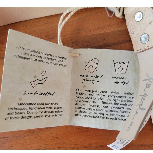 NWT Free People Size M/L Handcrafted Hold Me Up Buff Leather Suspenders main image 7